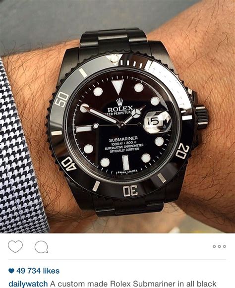 rolex submariner all black replica|rolex submariner original.